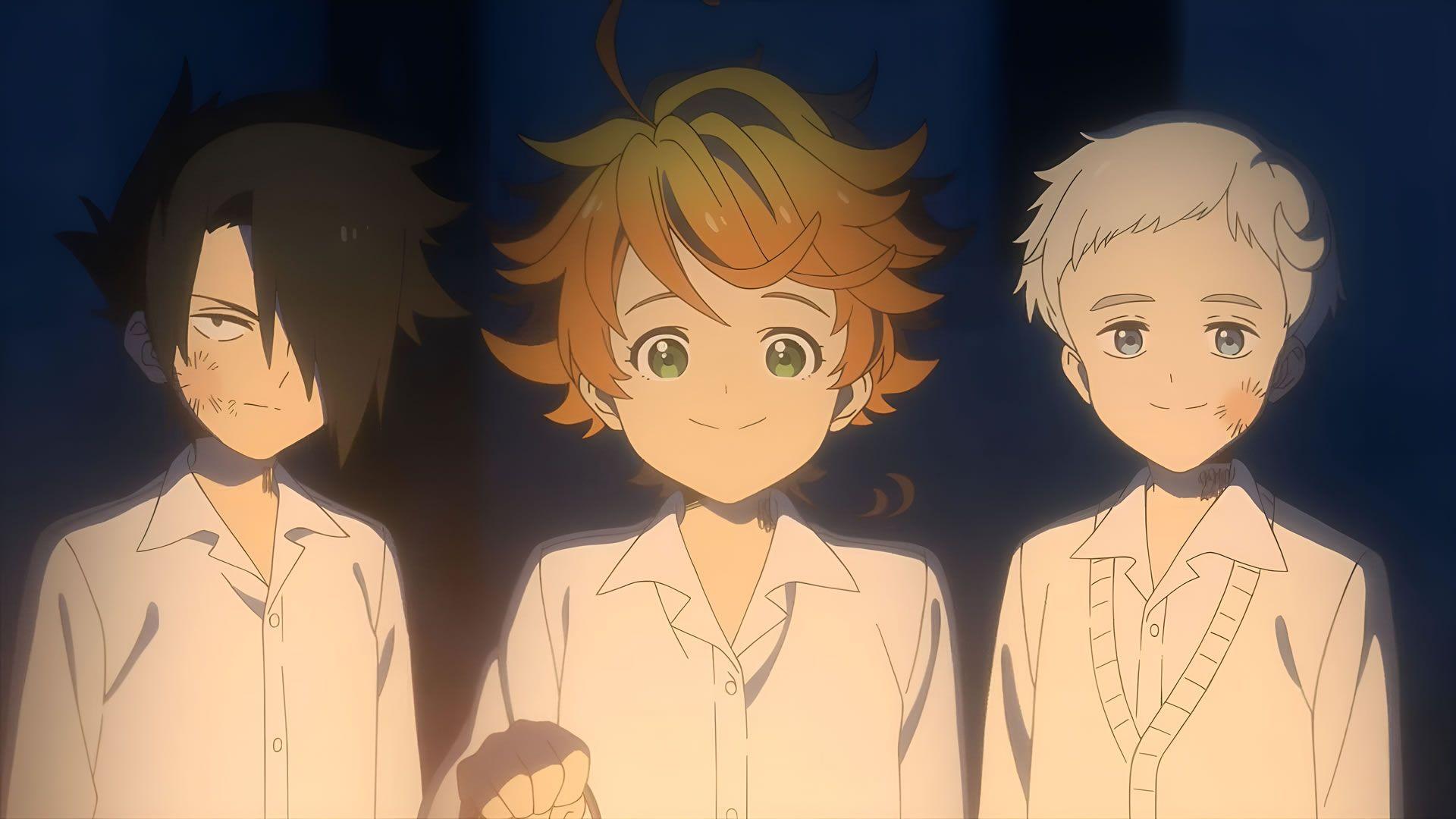 Emma, Norman et Ray de The Promised Neverland, un anime gâché par une adaptation précipitée