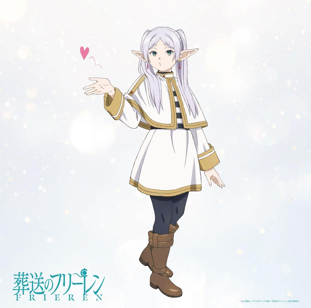 Frieren lançant un baiser, nouvelle illustration Frieren: Beyond Journey's End