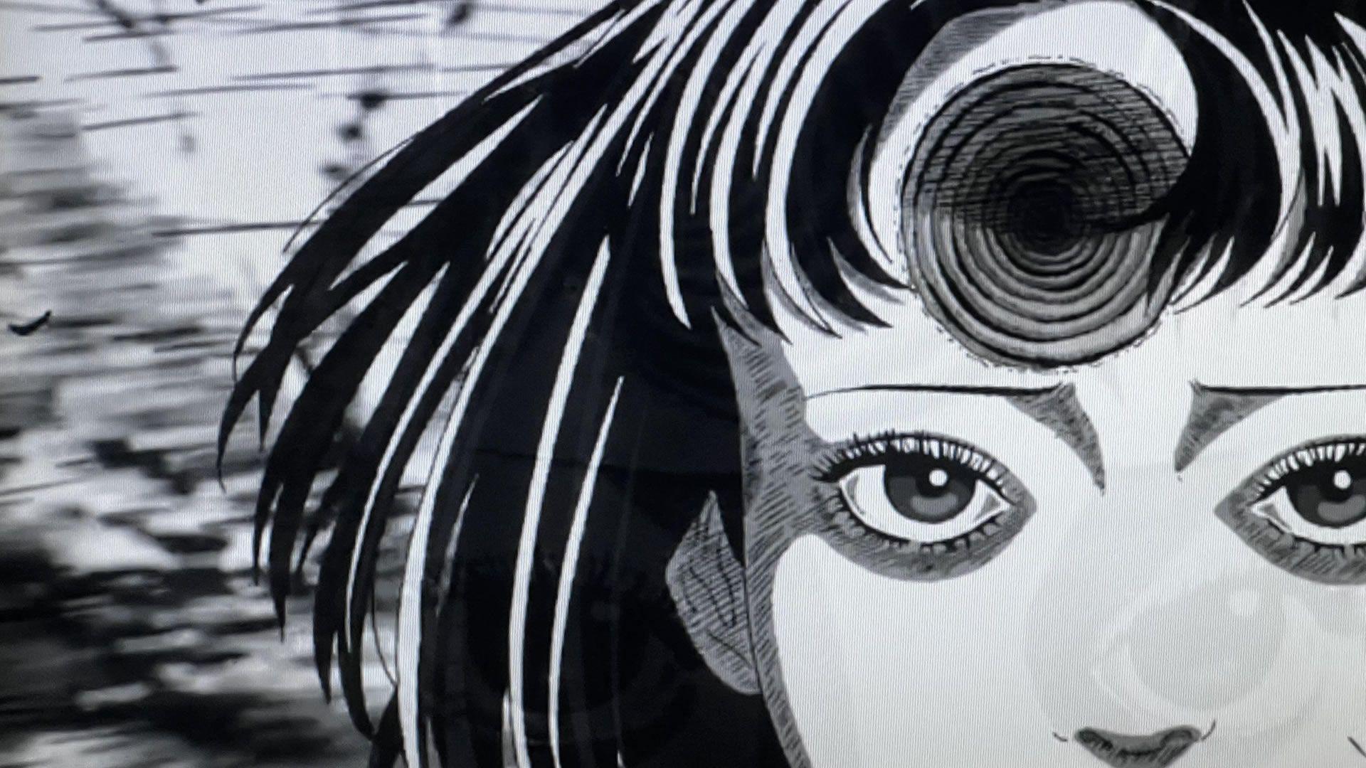 Scène de l'adaptation anime de Junji Ito Uzumaki, un échec visuel