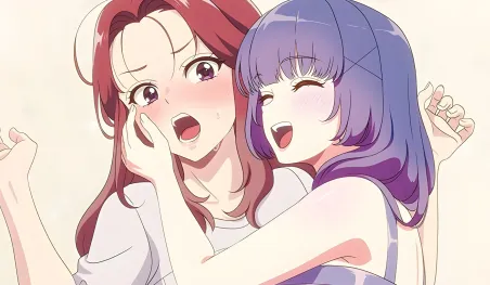 Visuel clé de l'anime yuri Android wa Keiken Ninzu ni Hairimasu ka??, prévu pour janvier 2026