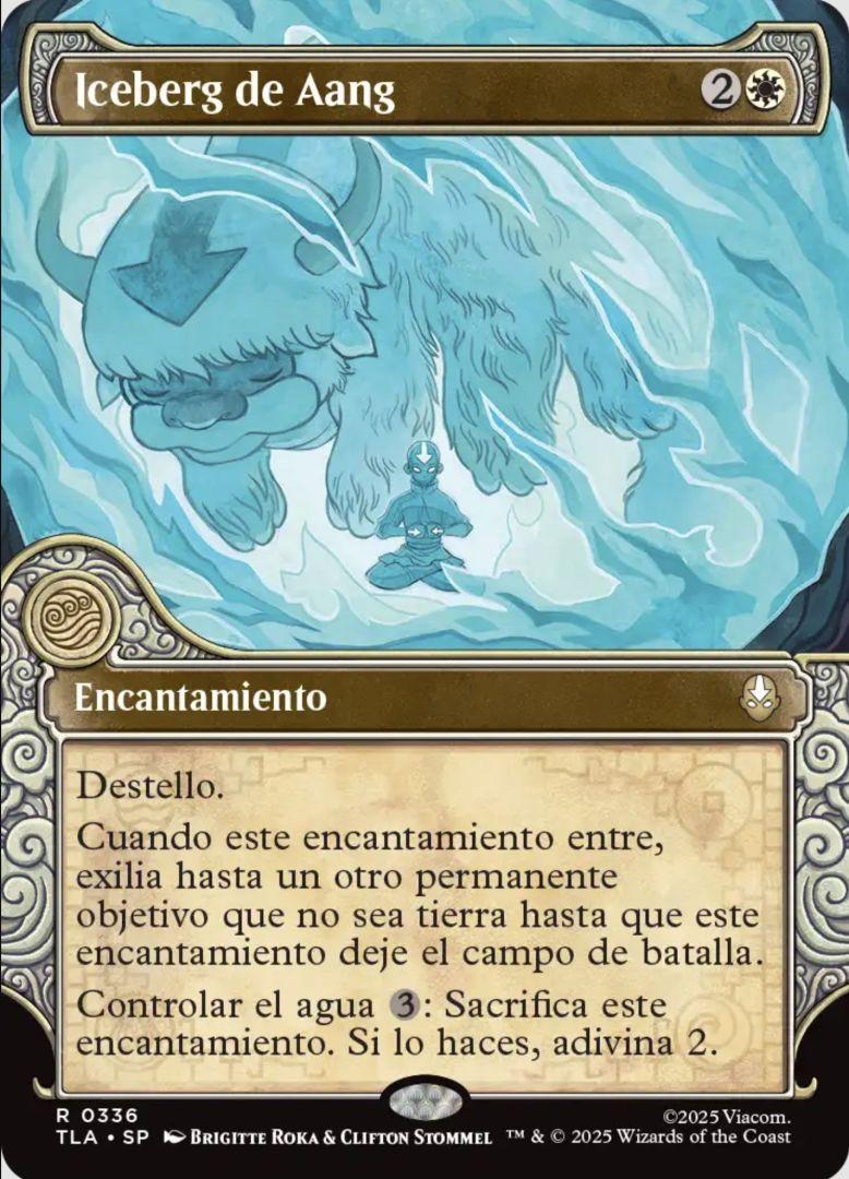 Carte Magic: The Gathering d'Aang avec bordure élémentale