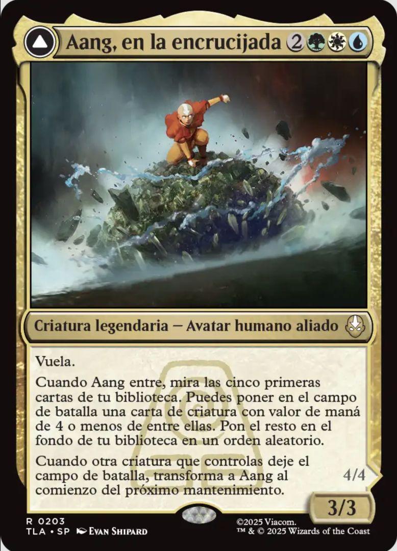 Carte Magic: The Gathering d'Aang lors de la Croisée des Destins