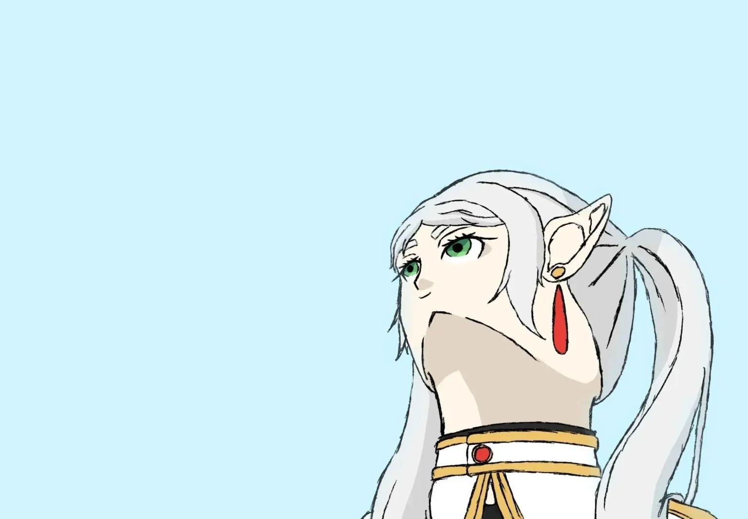 Le célèbre dessin de la Frieren déformée qui est devenu un mème viral