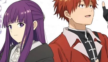 Couverture du fanbook officiel de Frieren: Beyond Journey's End avec Fern et Stark