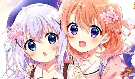Image promotionnelle du nouveau film Gochuumon wa Usagi desu ka? (GochiUsa) confirmant sa sortie au cinéma.