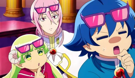 Affiche promotionnelle de la quatrième saison de Mairimashita! Iruma-kun, annonçant sa date de sortie.