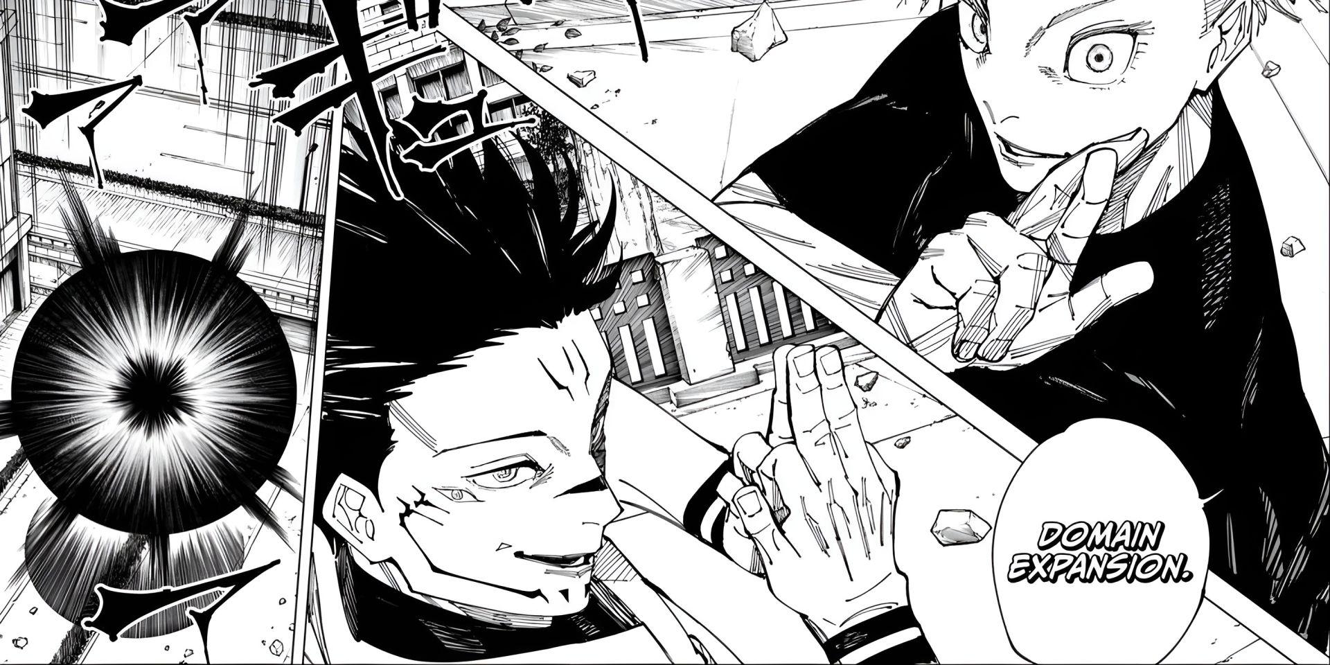 Les rues désolées de l'Inhuman Makyo, envahies par des esprits maudits après la bataille de Sukuna