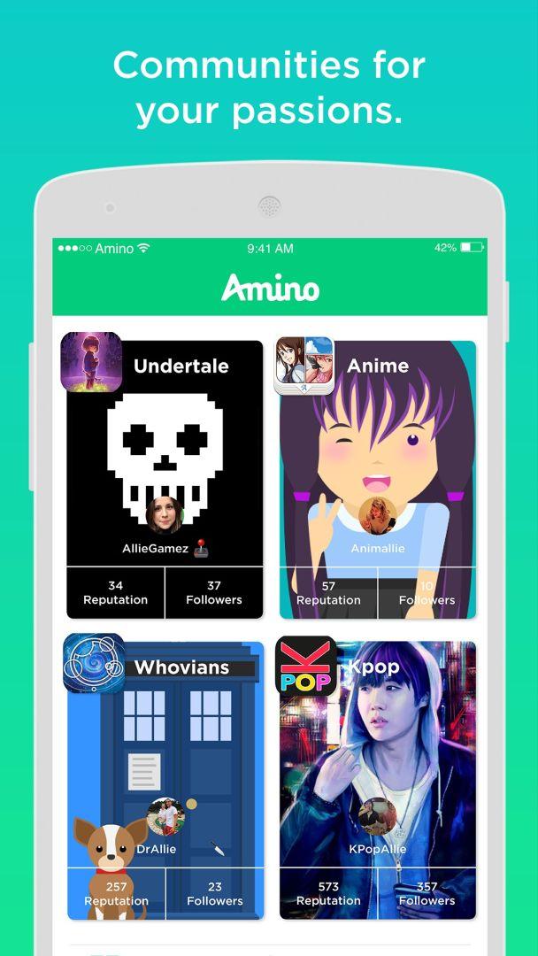 Capture d'écran de l'application Amino affichant un écran vide ou un message d'erreur après la fermeture des serveurs