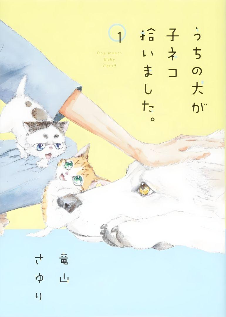 Couverture du manga Uchi no Inu ga Koneko Hiroimashita. de Sayuri Tatsuyama, sélectionné pour les Prix Shogakukan