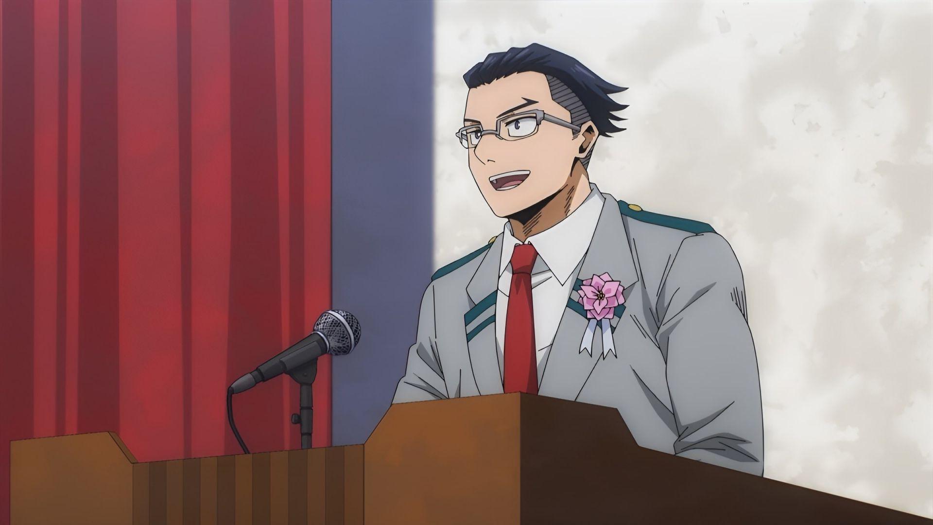 All Might, symbole de paix, observant l'évolution des jeunes héros de My Hero Academia