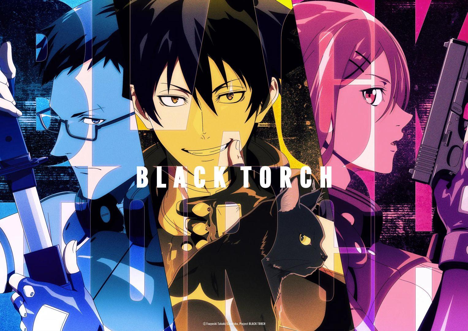 Visuel clé de l'anime Black Torch, mettant en scène Jiro Azuma et Rago