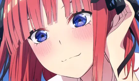 Nino Nakano, la meilleure tsundere de l'anime, célébrant sa cinquième victoire