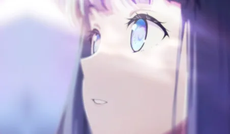 Visuel promotionnel de l'anime Love Unseen Beneath the Clear Night Sky avec les protagonistes