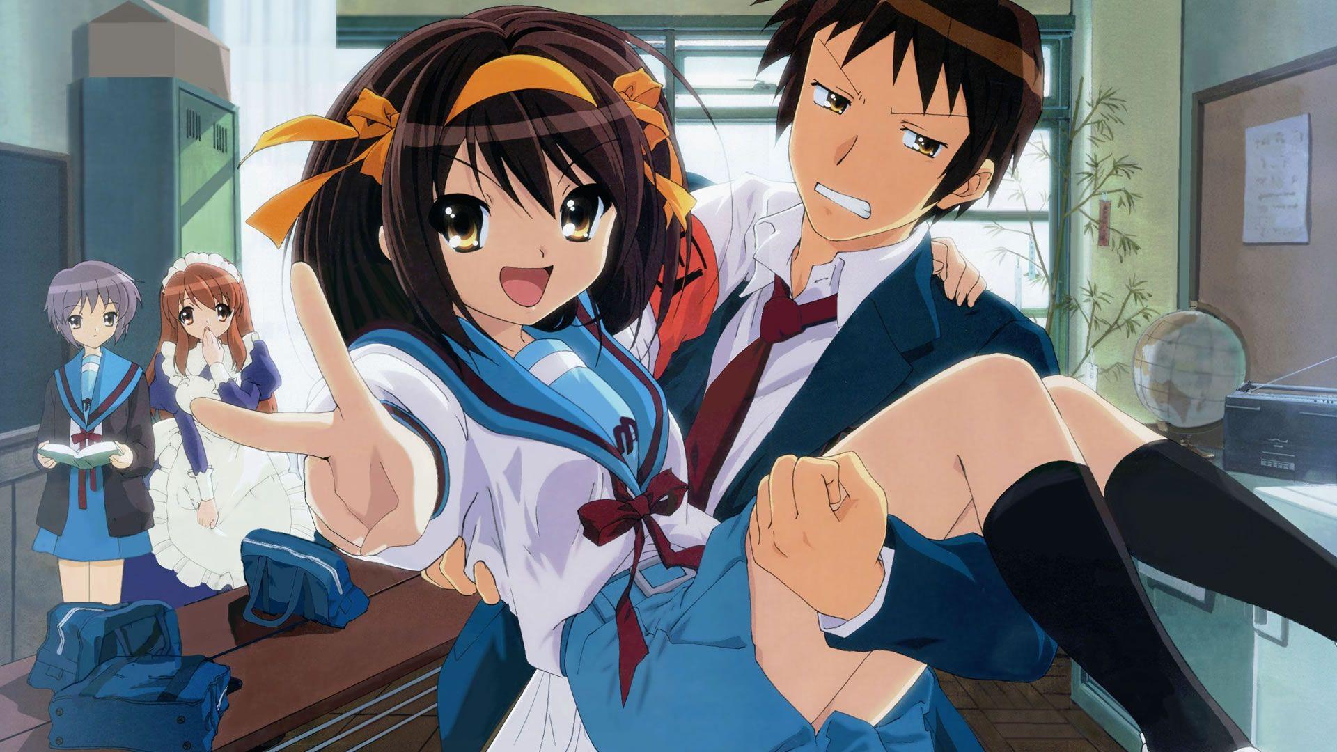 Scène de The Melancholy of Haruhi Suzumiya, anime des années 2000
