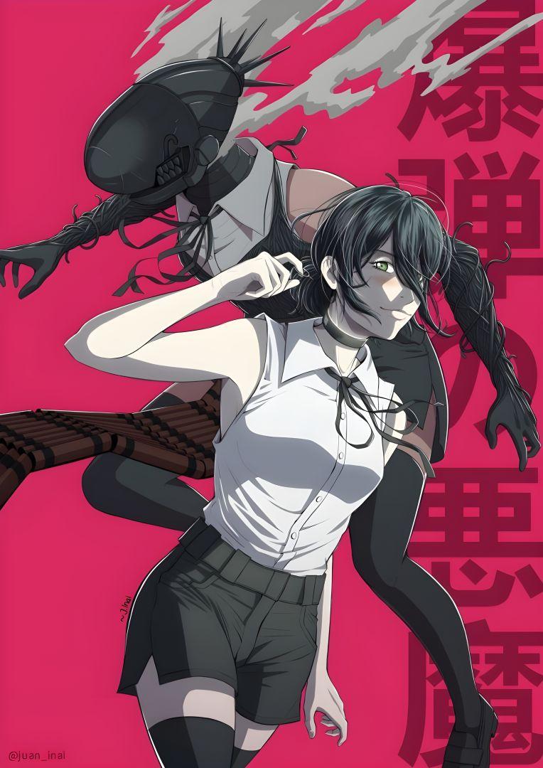 Illustration de Reze de Chainsaw Man, son profil énigmatique.