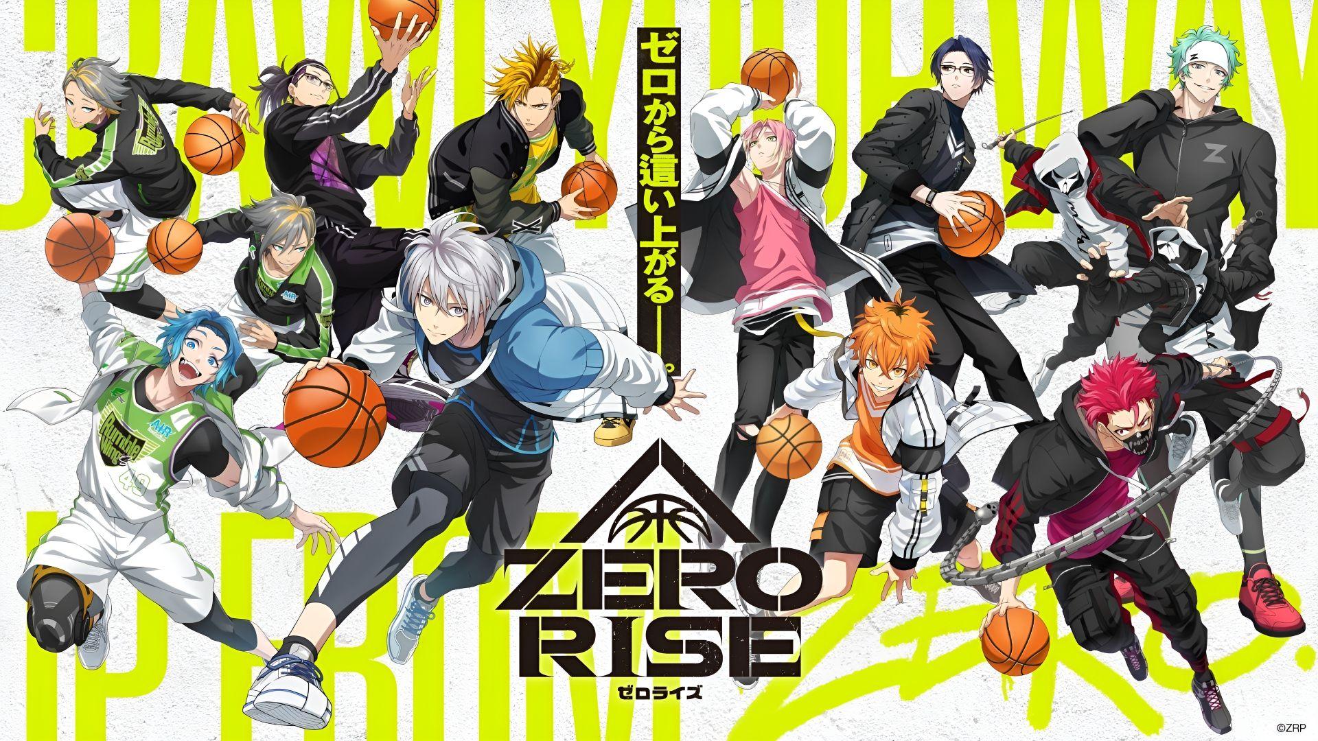 Illustration artistique des personnages principaux de ZERO RISE, le projet anime et théâtral de Bushiroad.