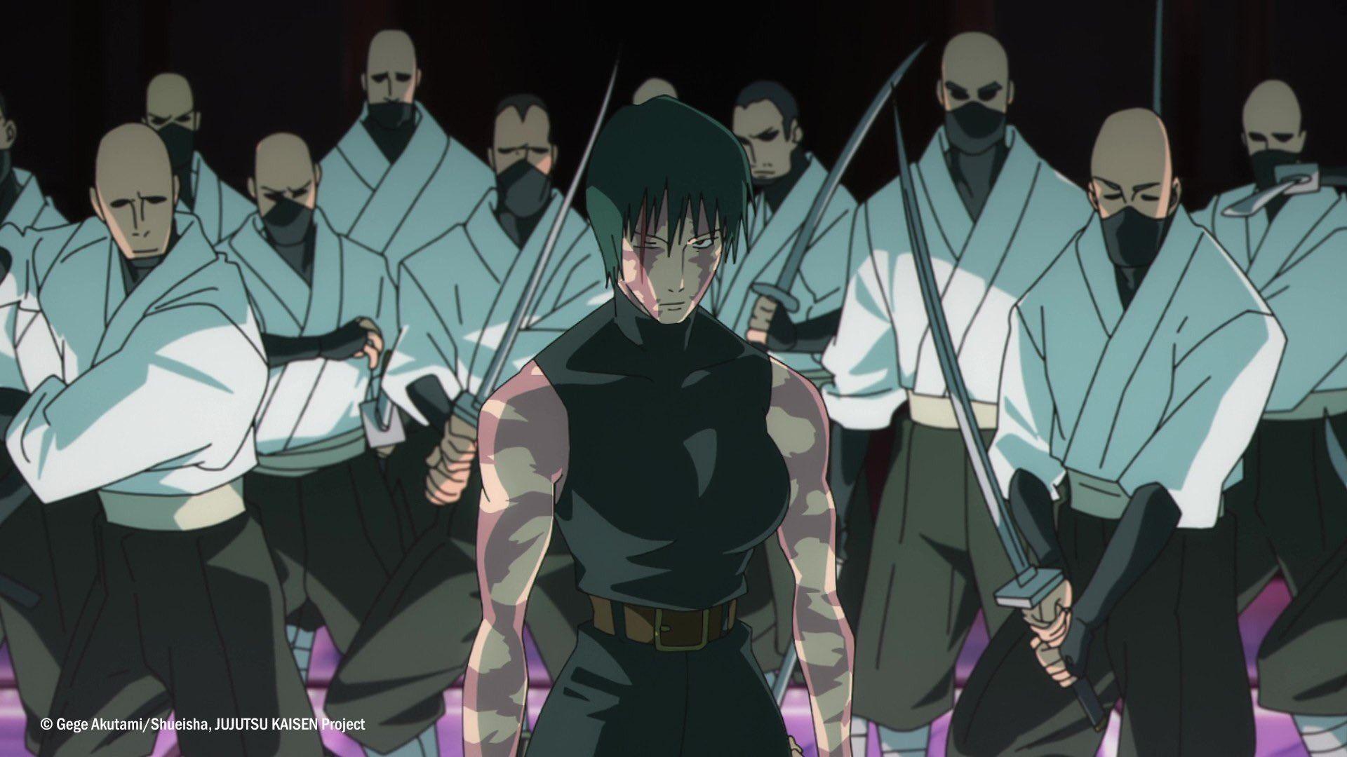 Maki Zenin en pleine action dans Jujutsu Kaisen Saison 3, un moment clé