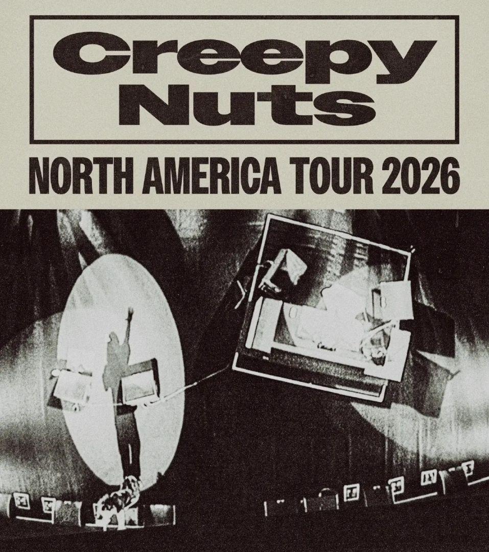 Affiche officielle du concert de Creepy Nuts à Mexico 2026, annonçant la date et le lieu.