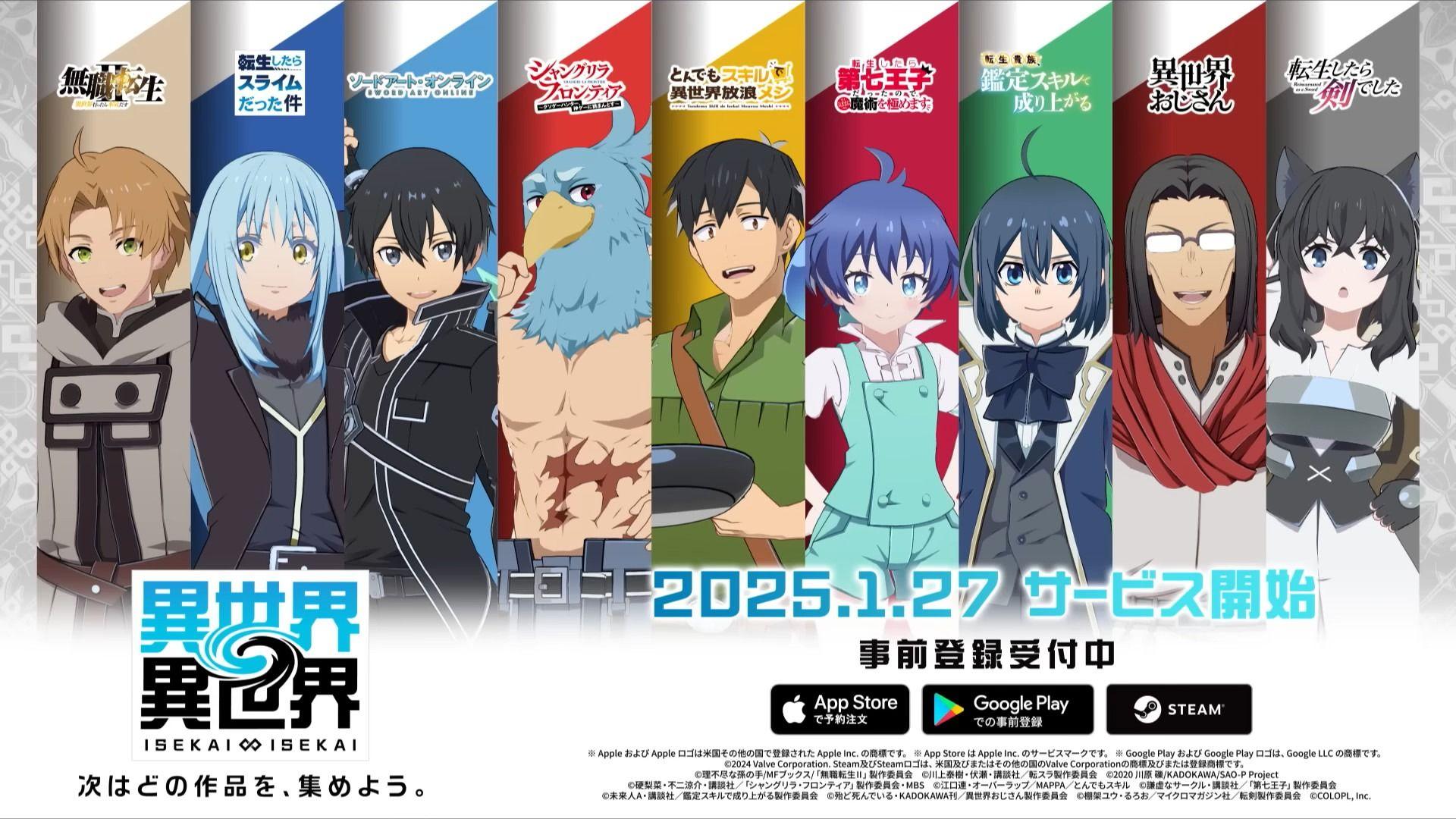 Illustration des héros du jeu Isekai Isekai, qui voit son service cesser après seulement un an d'existence.