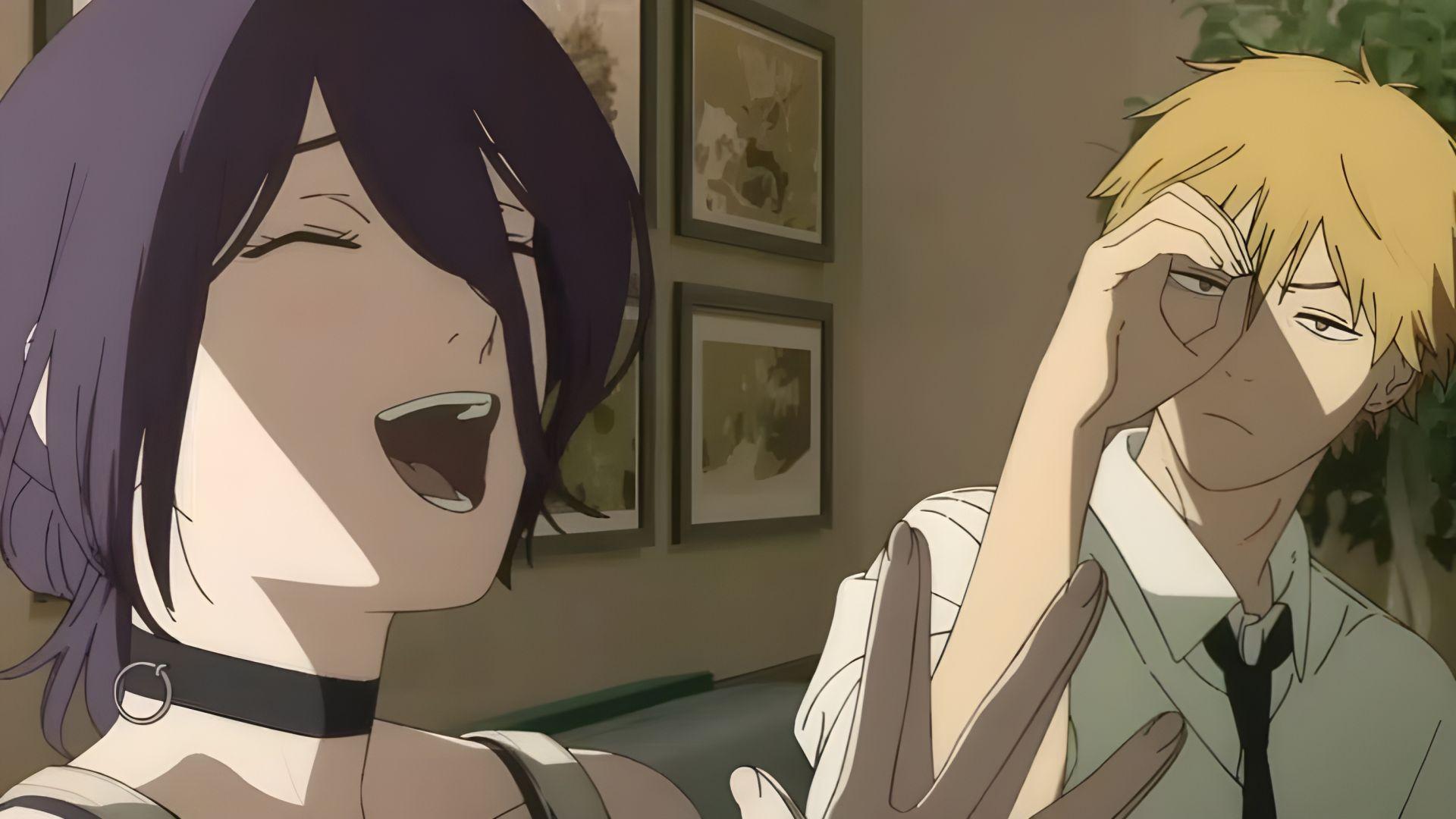 Reze, la Bomb Devil, dans une scène d'action de Chainsaw Man.