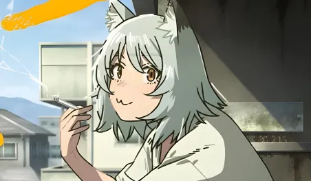 Visuel promotionnel de l'anime Chainsmoker Cat annonçant l'adaptation pour juillet 2026