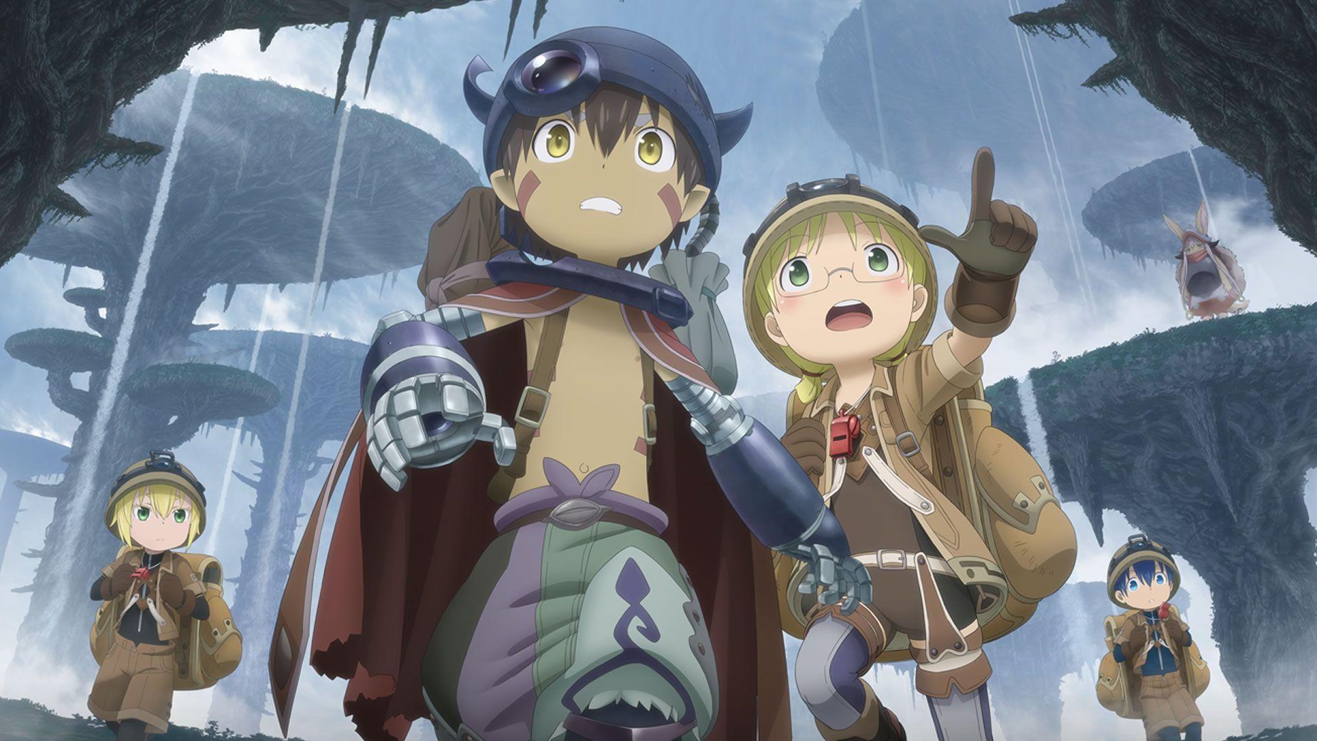 Riko et Reg dans Made in Abyss, un anime qui révèle un monde d'horreur malgré son esthétique enfantine