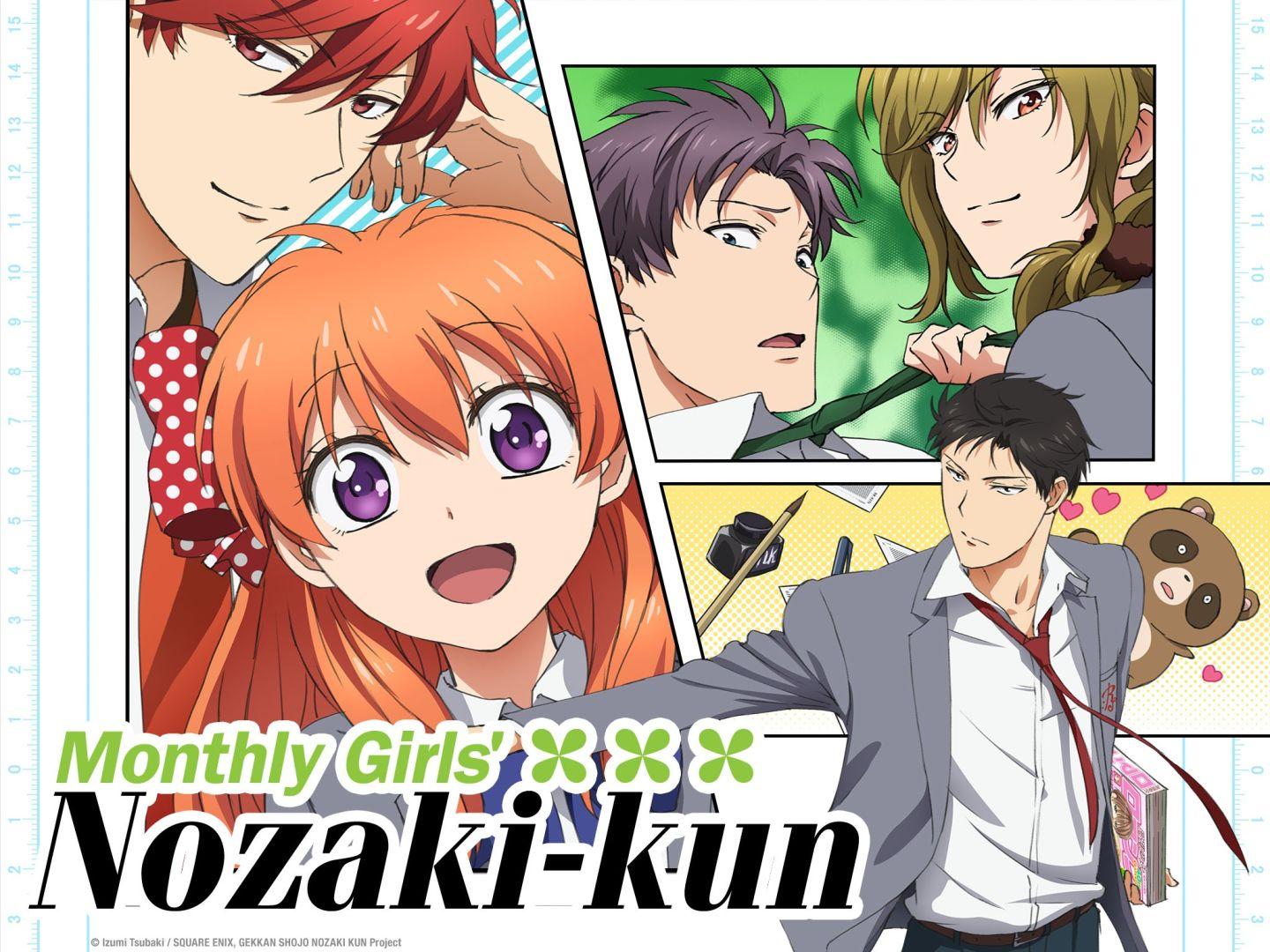 Scène humoristique de Monthly Girls' Nozaki-kun, une parodie d'anime shojo