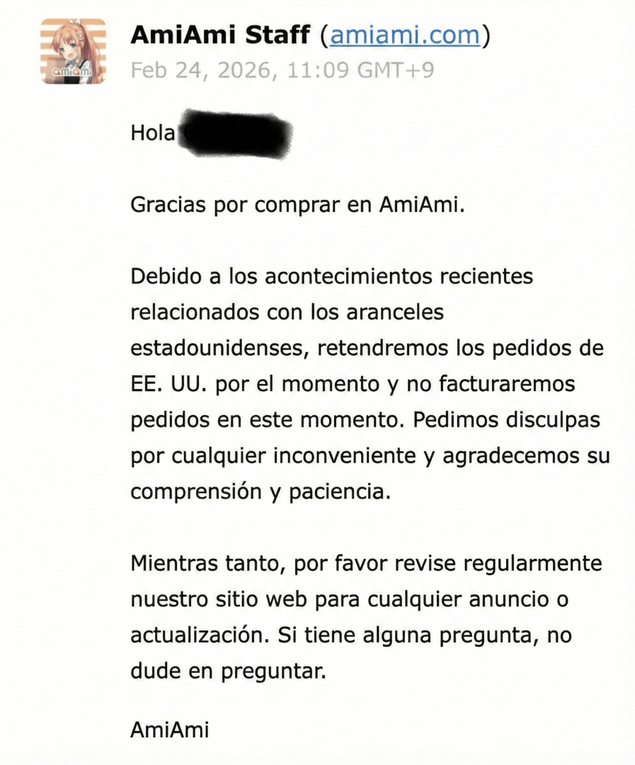 Image symbolisant l'arrêt des expéditions de marchandises anime par Japan Post