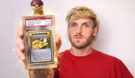 Logan Paul et sa carte Pokémon Pikachu Illustrator vendue pour un montant record