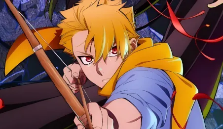 Visuel principal de l'anime Yomi no Tsugai annonçant sa date de sortie et ses thèmes musicaux